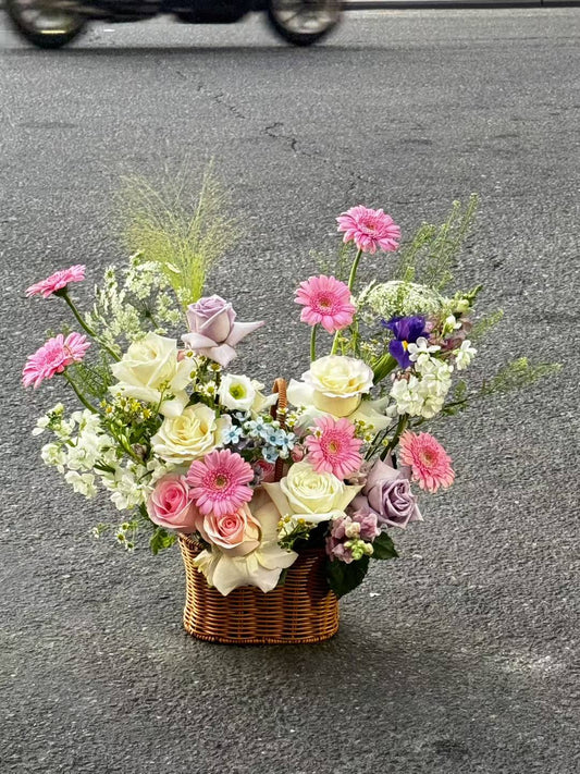 花蓝 插花 basket arrangement
