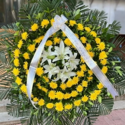Sympathy Standing Round Wreath Center 白事花圈 231