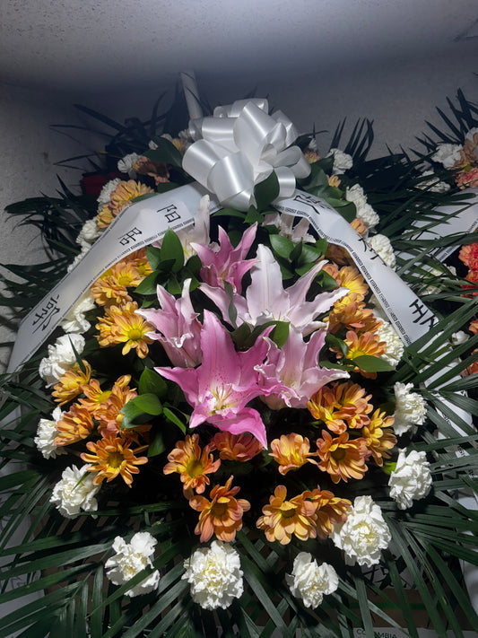 Sympathy Spray Wreath PURPLE START 白事花圈 81