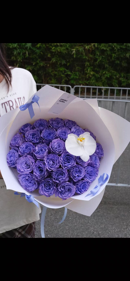 Preorder 甜蜜薰衣草玫瑰花束 19