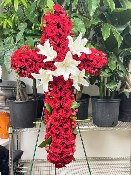 Standing Cross Red 181